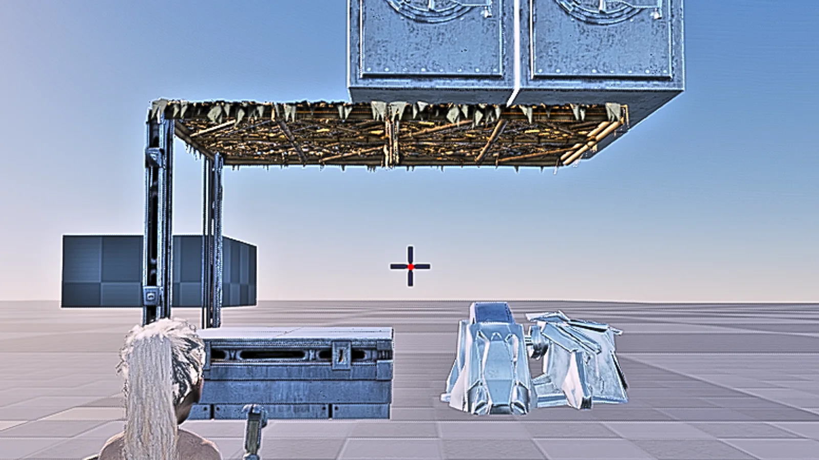 In-game screenshot of the Vault Dropped Generator, a Tek generator dropped inside a vault in ARK: Survival Ascended