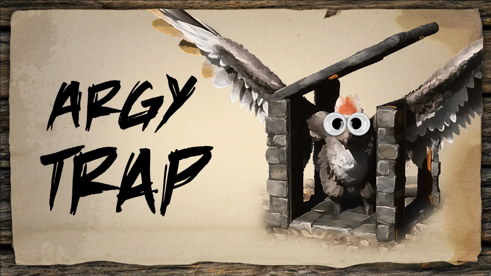 In-game screenshot of the Argentavis Trap, a six-structure stone taming trap in ARK: Survival Ascended