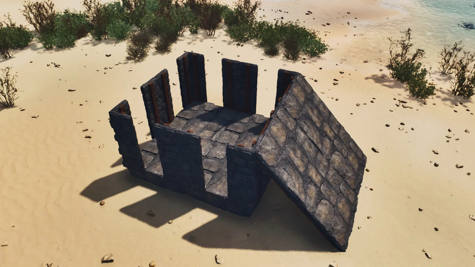 In-game screenshot of the 2x2 Stone Taming Trap, a compact stone taming trap in ARK: Survival Ascended