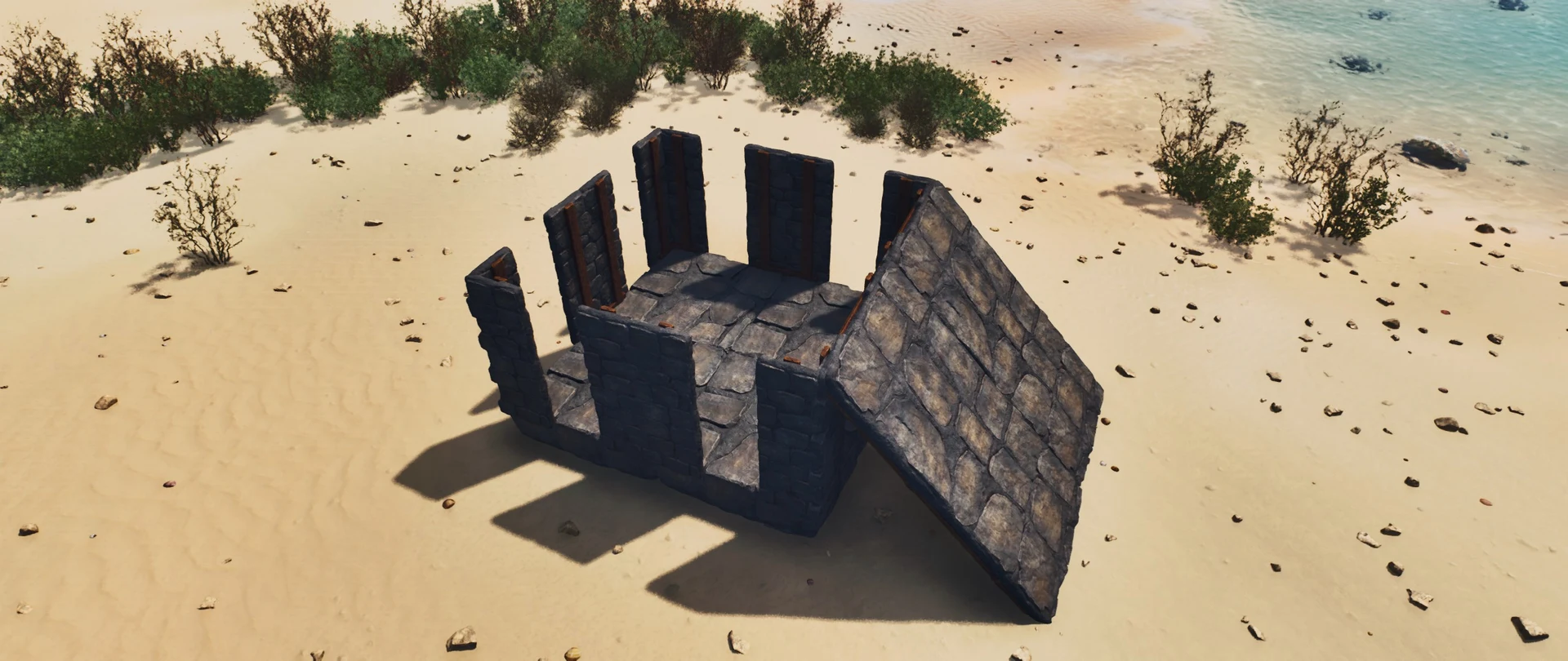 In-game screenshot of the 2x2 Stone Taming Trap, a compact stone taming trap in ARK: Survival Ascended