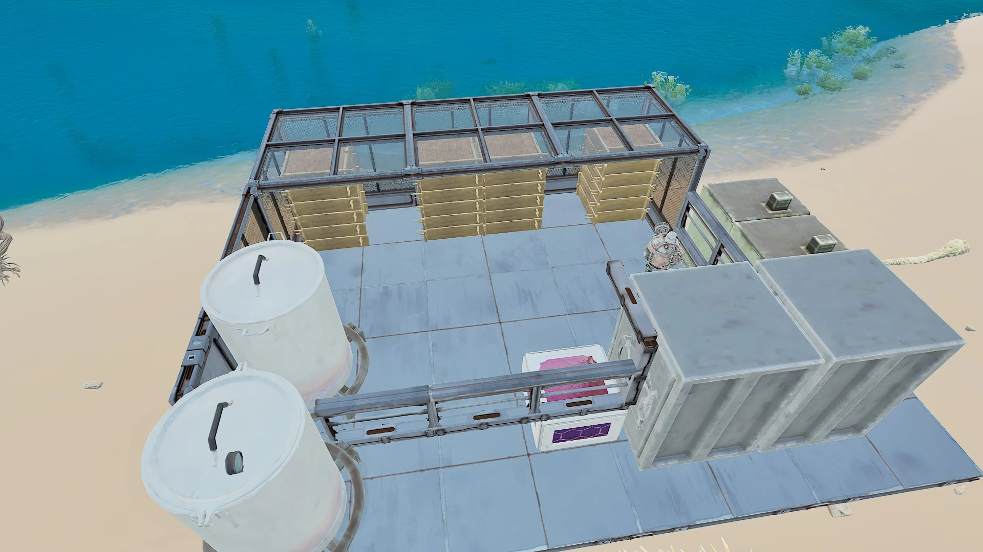 In-game screenshot of the Automated Medical Brew Station, a compact automated medical brew production module in ARK: Survival Ascended